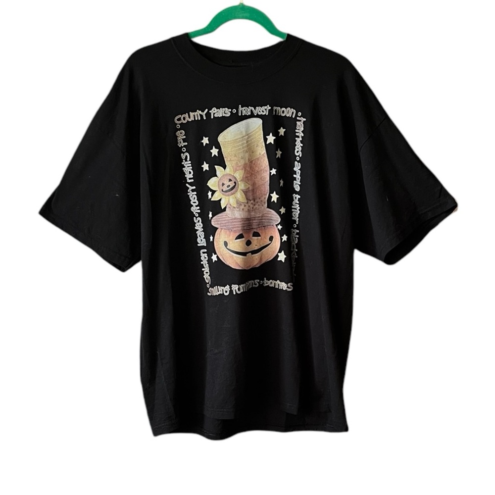 Vintage 90’s Pumpkin Black T-Shirt. Size XL.